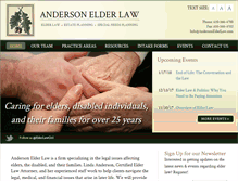 Tablet Screenshot of andersonelderlaw.com